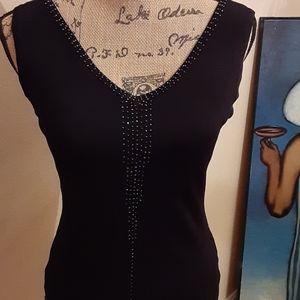 Vintage Carabella Rainbow Bead Ribbed Top